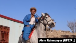 Abdul Rauf Amini, a chapandaz or buzkashi player, also grooms horses for the dangerous sport. 