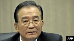 China's Premier Wen Jiabao at a press conference during the 12th EU-China summit in Nanjing on November 30