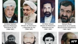 Argentine authorities say suspects in the AMIA bombing include ex-President Hashemi-Rafsanjani (top left)