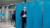 Kazakh President Qasym-Zhomart Toqaev votes during Kazakhstan's parliamentary election in Almaty on January 10, 2021.